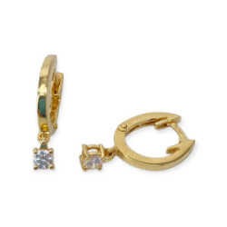 Pendientes aros oro 18k diamantes