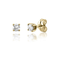 Pendientes oro 18 k y diamantes.