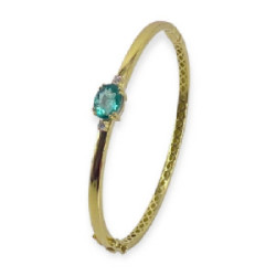 Brazalete oro 18k esmeralda diamantes