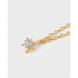 Collar flor Gris
