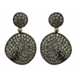 Pendientes plata, oro, zirconitas