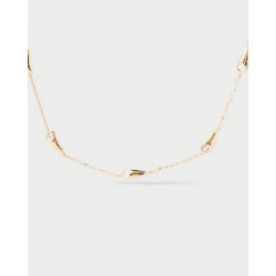 Collar plata bañada en oro zirconitas