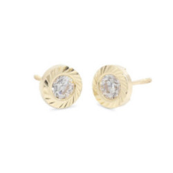 Pendientes oro 18k zirconita