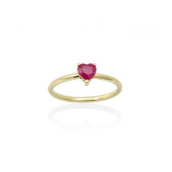 Anillo oro 18 k Rubí