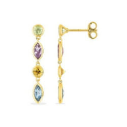 Pendientes oro 18k topacios