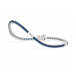 Pulsera oro 18k zafiros y diamantes naturales