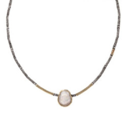 Collar Styliano plata oro 9k perla