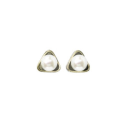 Pendientes Styliano plata or 9k perla