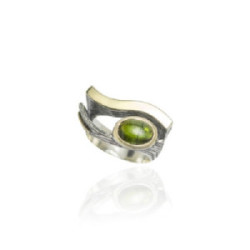 Anillo Styliano plata oro 9k Turmalina