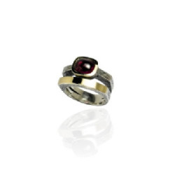Anillo Styliano  plata oro 9k Turmalina