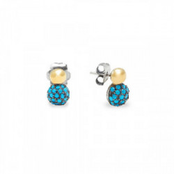 pendientes plata y oro Lesley