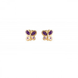 Pendientes oro mariposa esmalte